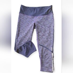 Mondetta Performance Luxury Leggings Small Purple navy Workout Womens Crop Capri